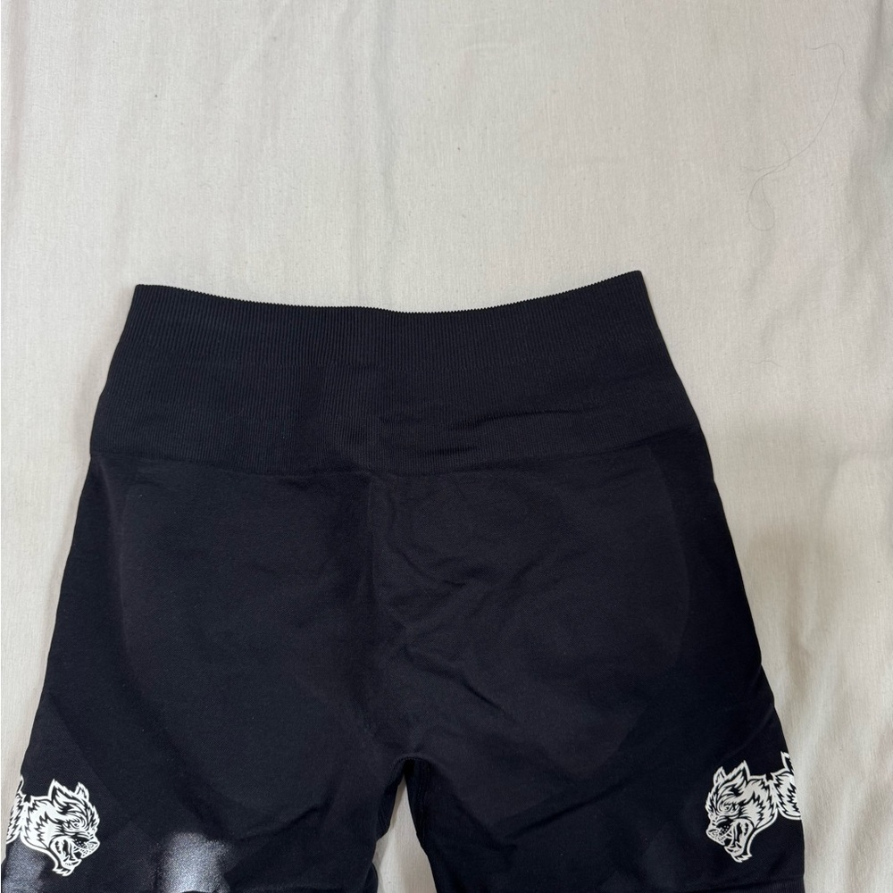 Black Women's Shorts with Graphic Detail